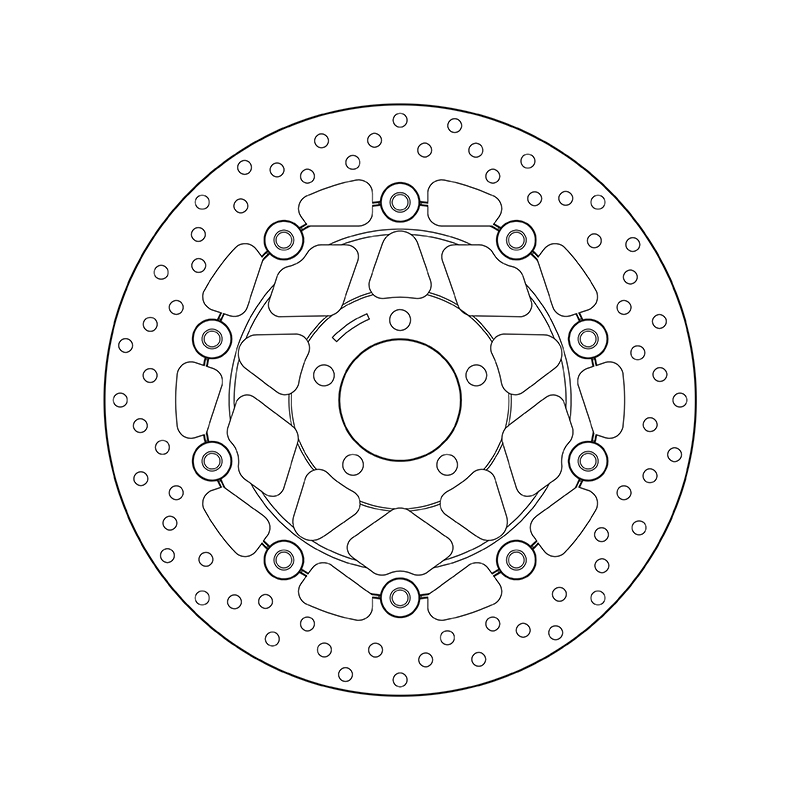 エウロペ Pair Of Front Brake Discs Brembo Gold Series Floating